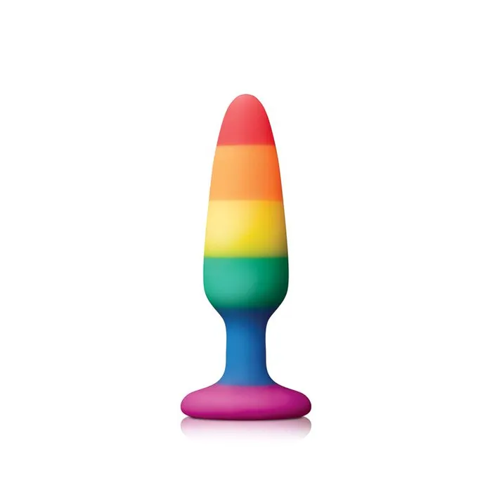 NS Novelties NS Novelties Colours Pride Edition Rainbow Butt Plug with Suction Base 2 Sizes Anal