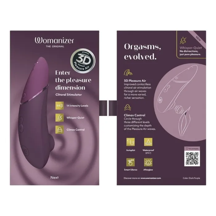 Female Sex Toys Womanizer Womanizer Next 3D Pleasure Air Clitoral Stimulator with Climax Control