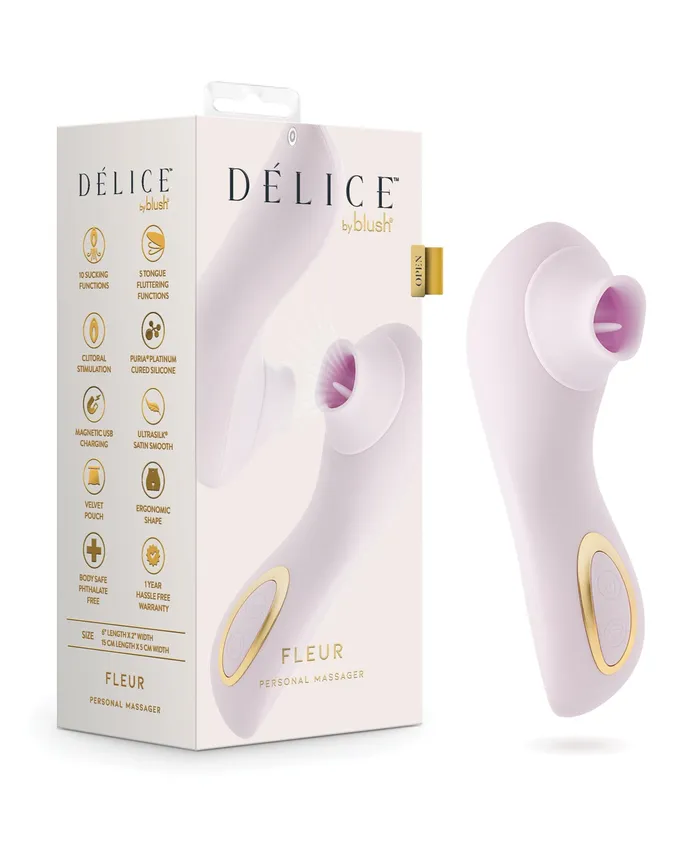 Blush Vibrators Blush Delice Fleur Suction Vibe Blush Vibrators Blush Delice Fleur Suction Vibe