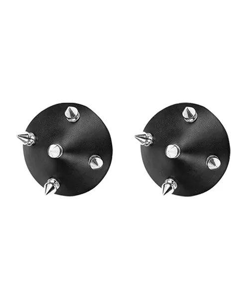 Hott Products Restraints Nipplicious Temptress Leather Pasties Wstuds Black Hott Products Restraints Nipplicious Temptress Leather Pasties Wstuds Black