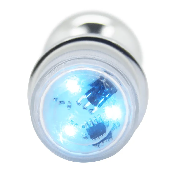 Male Sex Toys LightUp Metal Anal Plug with Remote Dark Amour