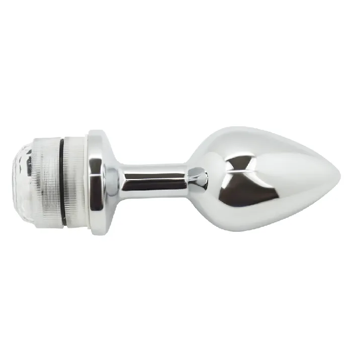 Male Sex Toys LightUp Metal Anal Plug with Remote Dark Amour