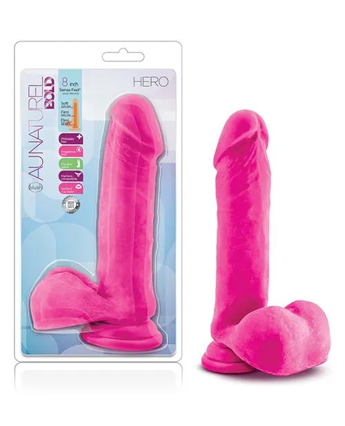 Blush Novelties Dildos Blush Au Natural Bold Hero 8 Inch Dildo Pink