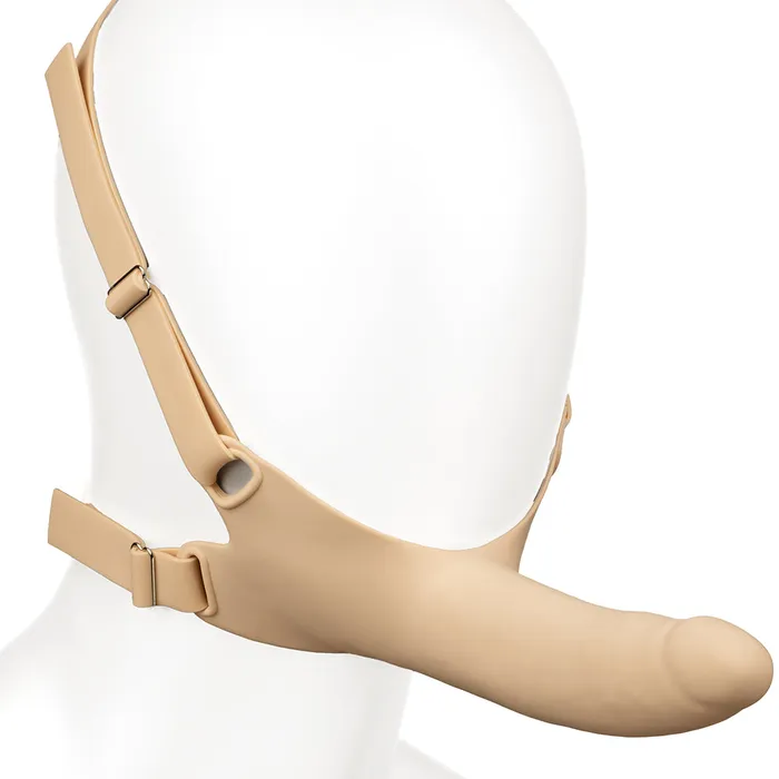 CalExotics Female Sex Toys Accommodator Silicone Chin Strap Dildo in Ivory CalExotics Female Sex Toys Accommodator Silicone Chin Strap Dildo in Ivory