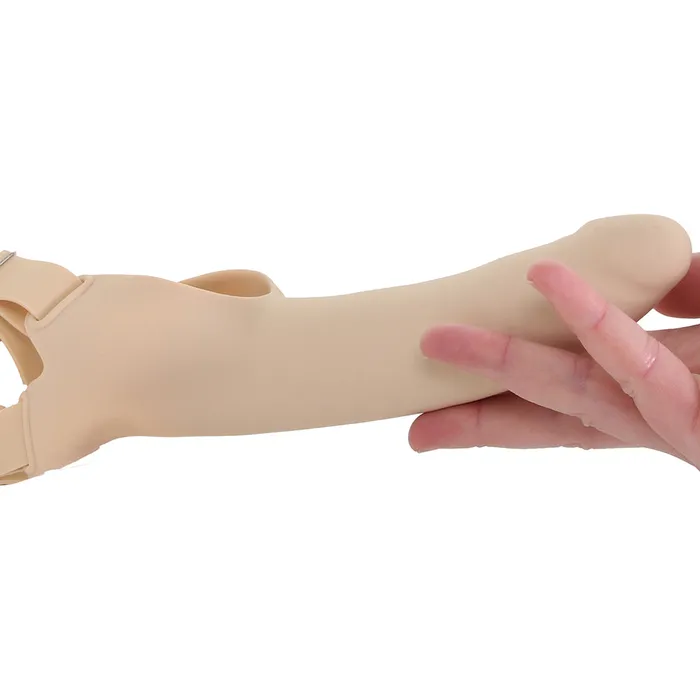 CalExotics Female Sex Toys Accommodator Silicone Chin Strap Dildo in Ivory