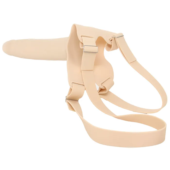 CalExotics Female Sex Toys Accommodator Silicone Chin Strap Dildo in Ivory