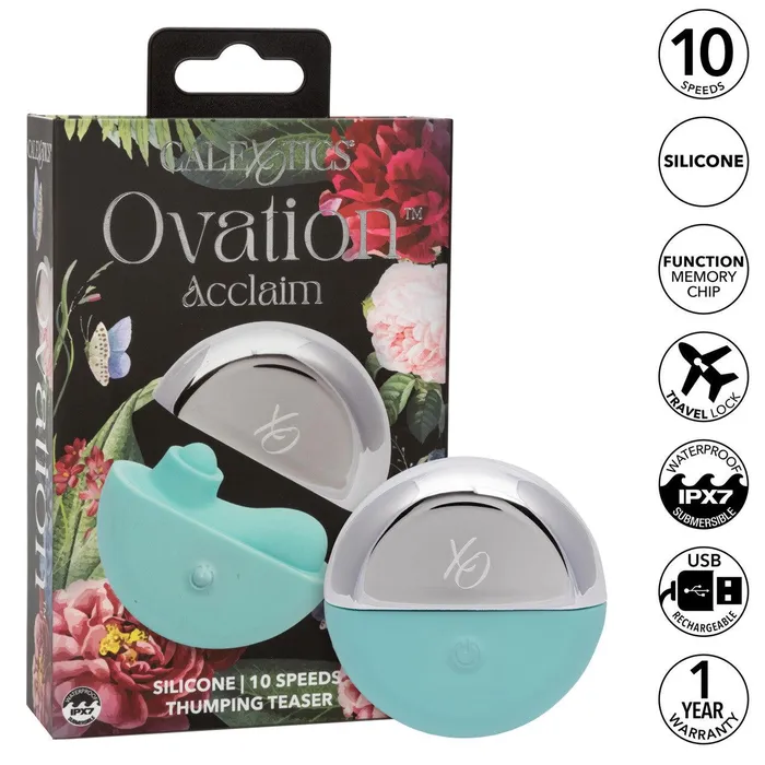 Ovation CalExotics Ovation Acclaim Rechargeable Silicone Thumping Clitoral Stimulator Female Sex Toys