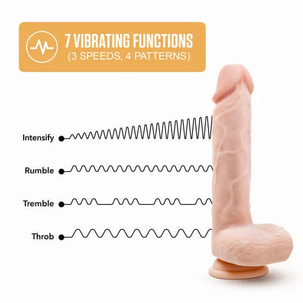 Dr Skin Silicone Dr Ethan 85 inches Gyrating Dildo Beige Blush Novelties Dildos