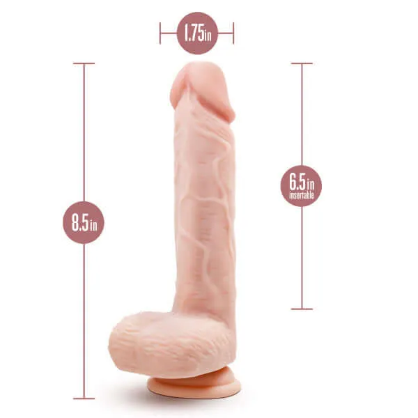Dr Skin Silicone Dr Ethan 85 inches Gyrating Dildo Beige Blush Novelties Dildos
