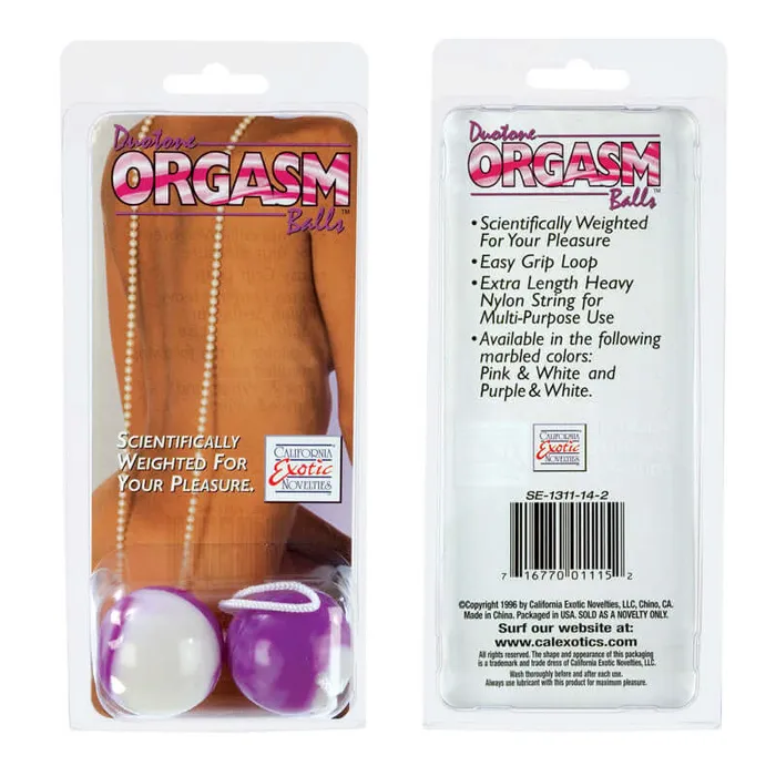 Duotone Orgasm Balls PurpleWhite California Exotic Novelties Dildos