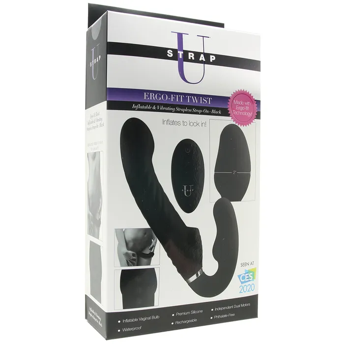 ErgoFit Twist Inflatable Vibrating Strapless StrapOn XR Brands Female Sex Toys ErgoFit Twist Inflatable Vibrating Strapless StrapOn XR Brands Female Sex Toys