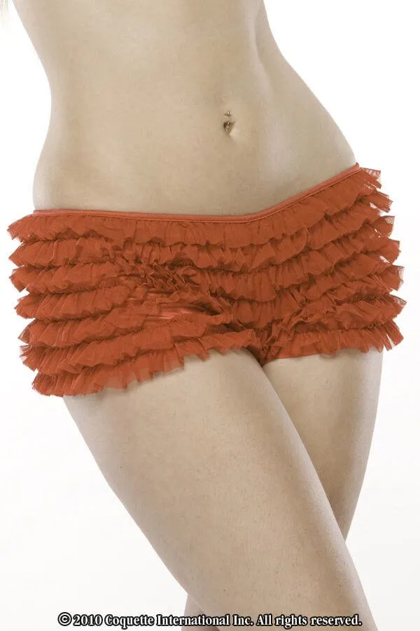 RUFFLE SHORTS WBACK BOW RED OS Coquette Lingerie Vibrators
