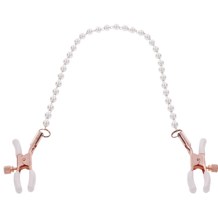 SM Peaches n CreaMe Pearl Nipple Clamps Sportsheets Nipple Clitoral Toys