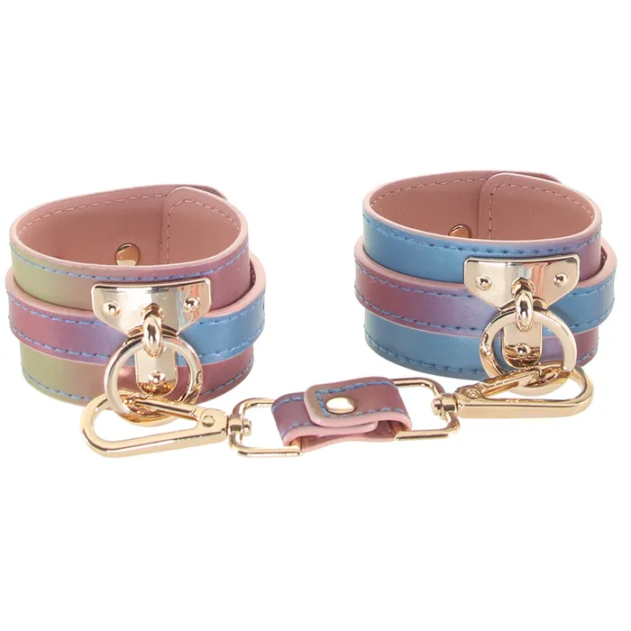 Spectra Bondage Wrist Cuffs in Rainbow ns novelties Couples