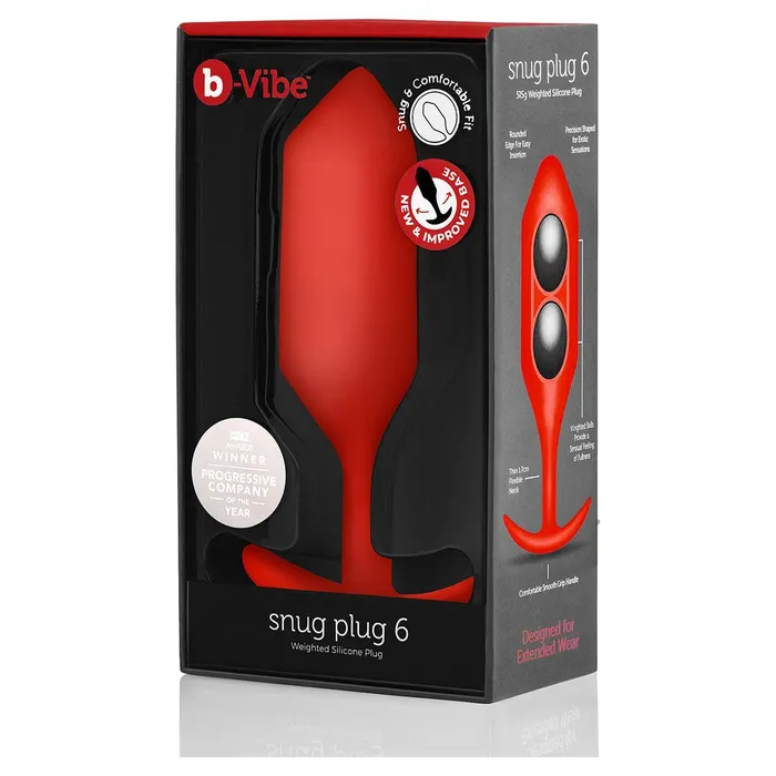 BVibe Anal BVibe Snug Plug 6 XXXL Red