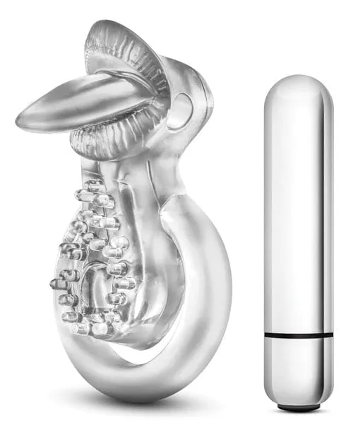 Blush Novelties Dildos Blush Stay Hard Vibrating Tongue Ring 10 Function Clear Blush Novelties Dildos Blush Stay Hard Vibrating Tongue Ring 10 Function Clear