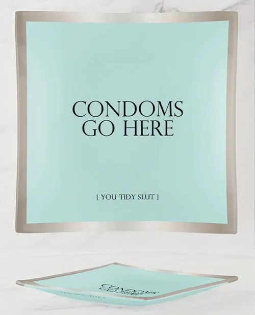 Dildos Warm Human Warm Human Condoms Go Here Glass Trinket Tray