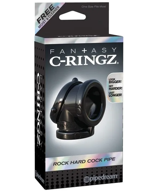 Fantasy CRingz Rock Hard Cock Pipe Black Pipedream Products Dildos