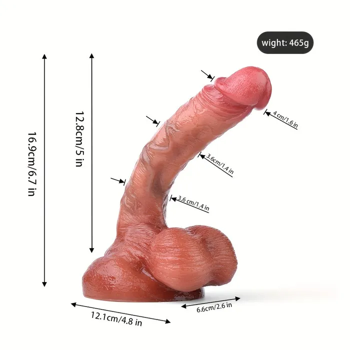 Female Sex Toys FAAK FAAKG198 Silicone Realistic Dildo Strapon Curved Dildo With Suction Cup