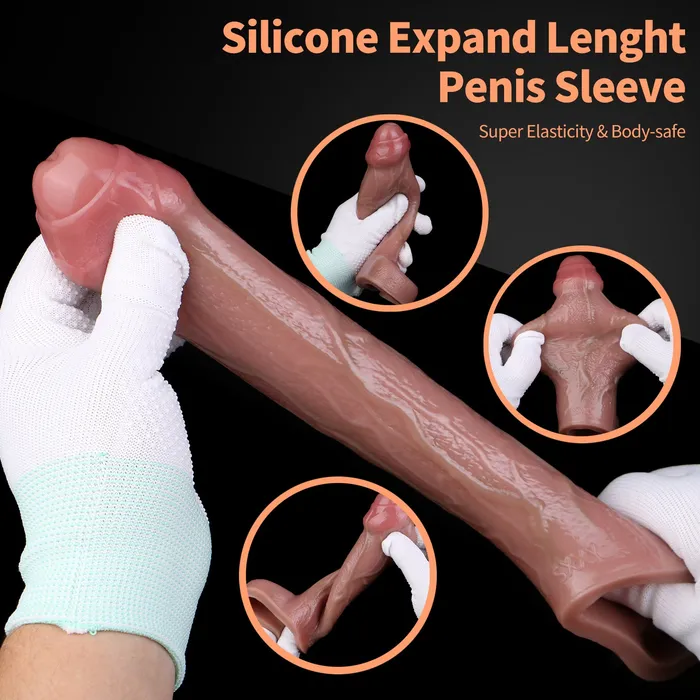 honeysx Male Sex Toys S8128 Oedipus Silicone Expand lenght penis Sleeve