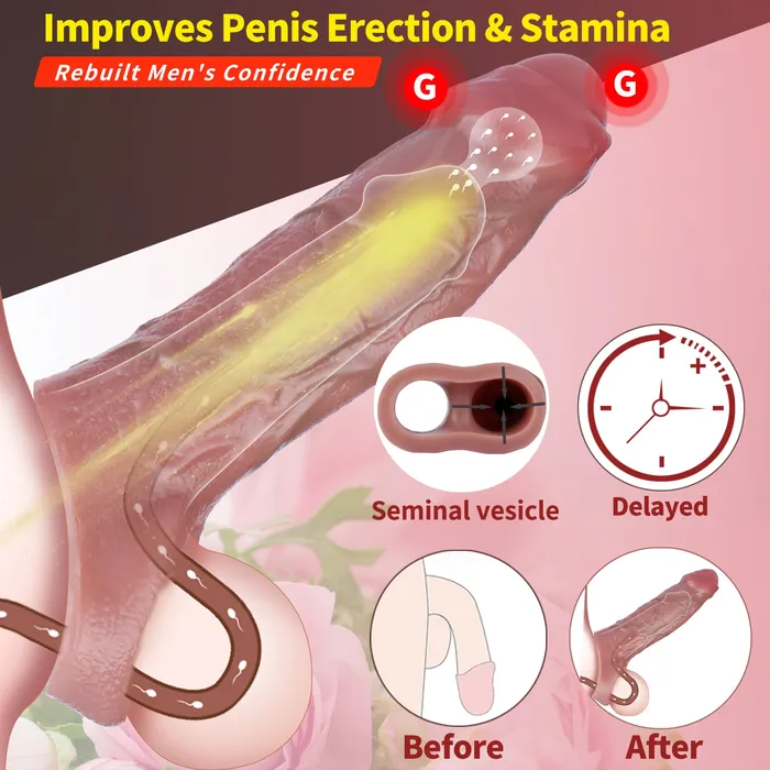 honeysx Male Sex Toys S8128 Oedipus Silicone Expand lenght penis Sleeve
