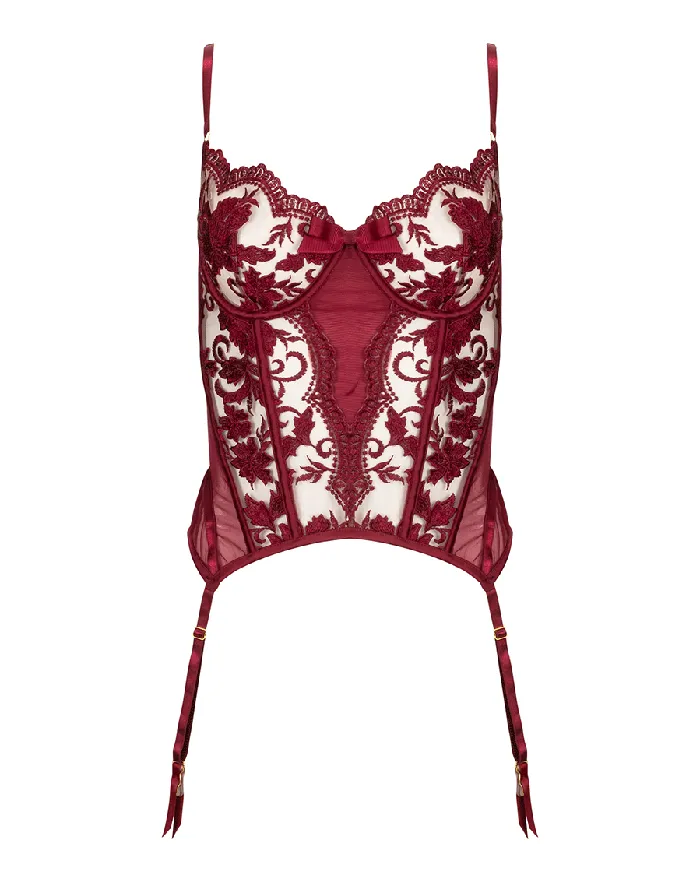 Kilo Brava Female Sex Toys Kilo Brava Embroidery Merrywidow in Ruby Wine