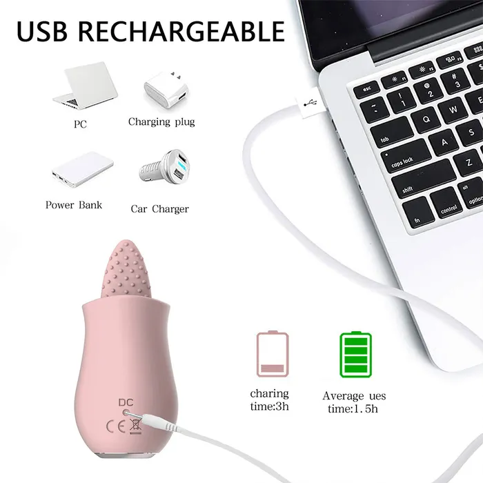 Touch Honey Vibrators LolaClit Licking Tongue Rose Sex Toy Vibrator Stimulator for Women
