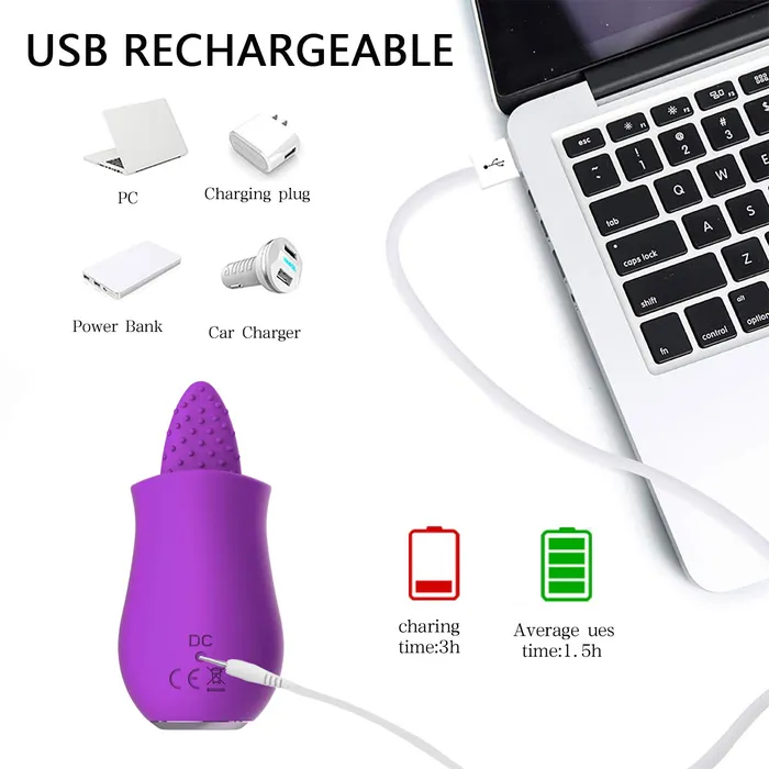 Touch Honey Vibrators LolaClit Licking Tongue Rose Sex Toy Vibrator Stimulator for Women
