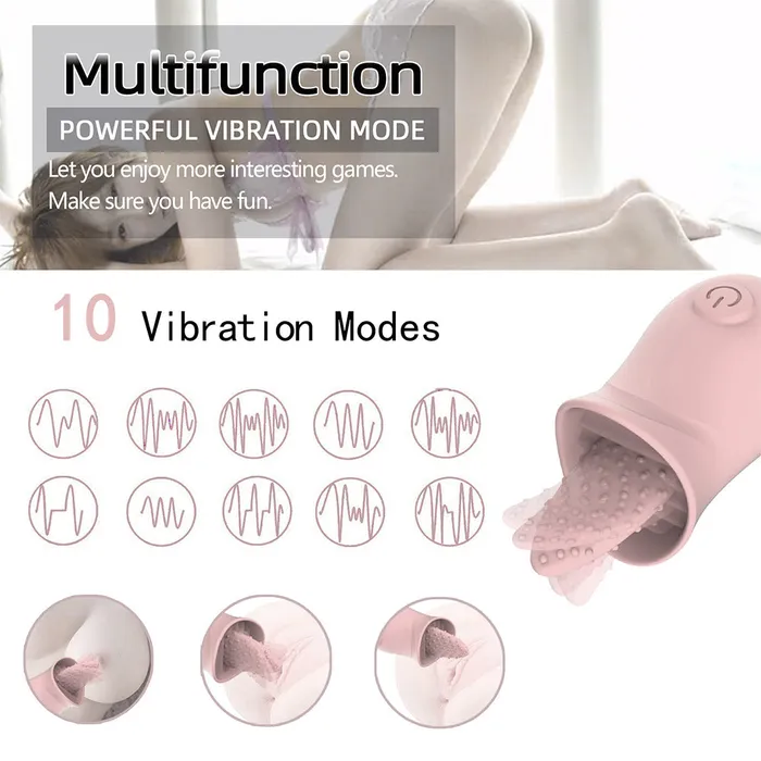 Touch Honey Vibrators LolaClit Licking Tongue Rose Sex Toy Vibrator Stimulator for Women