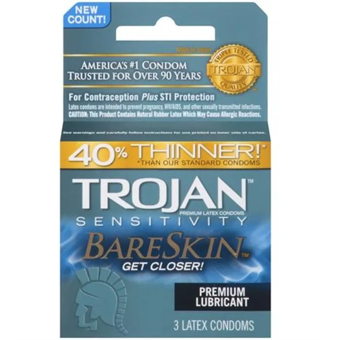 Trojan Condoms Enhancers Trojan Sensitivity Bareskin Lubricated Condoms 3 Pack Trojan Condoms Enhancers Trojan Sensitivity Bareskin Lubricated Condoms 3 Pack
