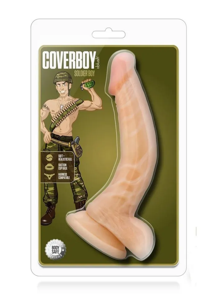 Coverboy Female Sex Toys Loverboy Soldier Boy Dildo with Balls
