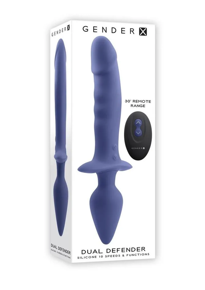 Gender X Dual Defender Rechargeable Silicone Dual Vibrator Gender X Female Sex Toys Gender X Dual Defender Rechargeable Silicone Dual Vibrator Gender X Female Sex Toys