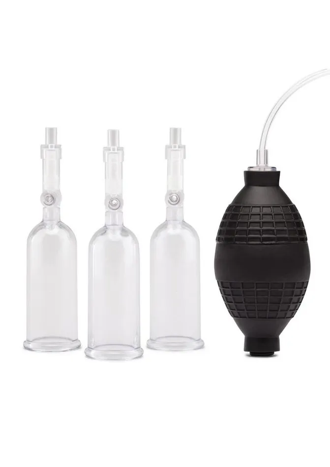 Lux Fetish Female Sex Toys Lux Fetish Nipple Suckers with Clitoral Pump
