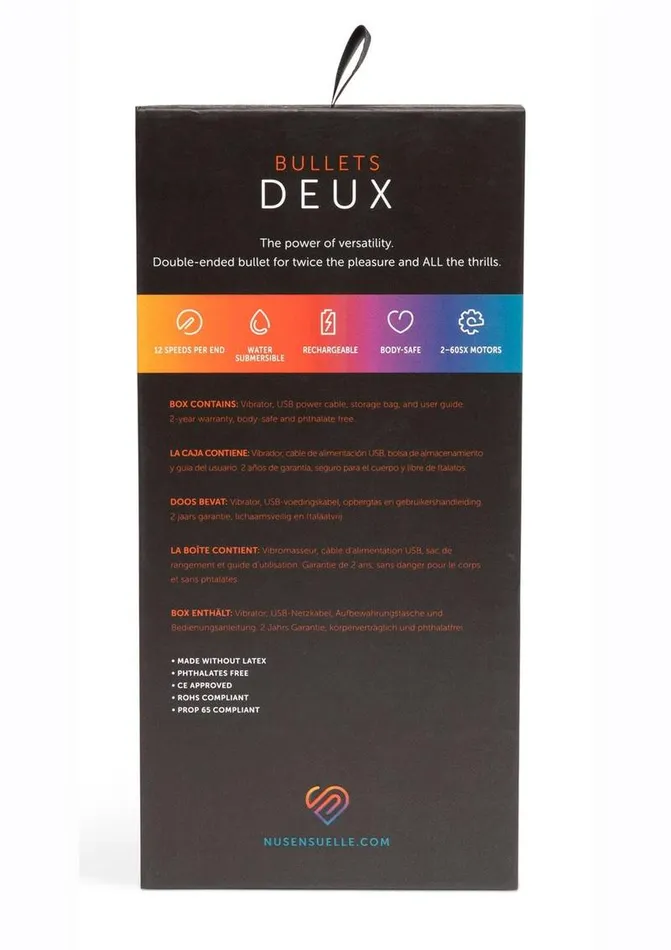 Nu Sensuelle Female Sex Toys Nu Sensuelle Deux Silicone Rechargeable Bullet Nu Sensuelle Female Sex Toys Nu Sensuelle Deux Silicone Rechargeable Bullet