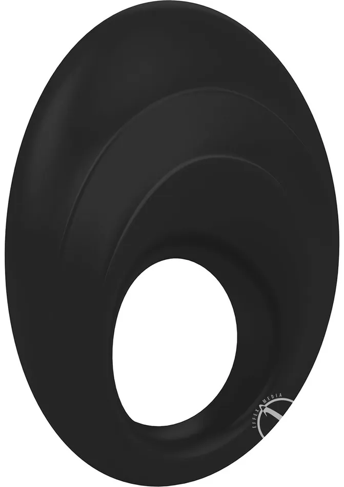 OVO Male Sex Toys OVO B5 Silicone Cock Ring Waterproof BlackChrome