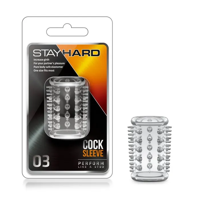 Blush Novelties Dildos Stay Hard Cock Sleeve 03 Clear