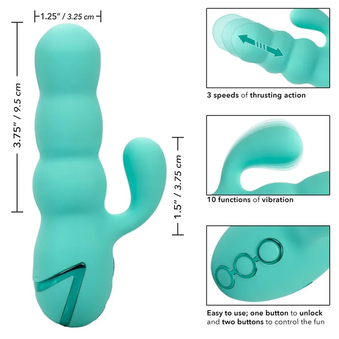 CalExotics Vibrators California Dreaming Del Mar Diva Teal CalExotics Vibrators California Dreaming Del Mar Diva Teal