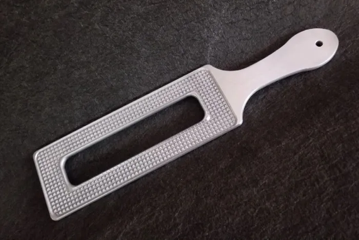 Male Sex Toys Ballisticmetal Wholesale Tenderizer Aluminum Spanking Paddle Metal Steel BDSM Impact Device Male Sex Toys Ballisticmetal Wholesale Tenderizer Aluminum Spanking Paddle Metal Steel BDSM Impact Device
