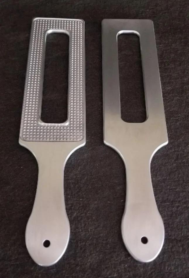 Male Sex Toys Ballisticmetal Wholesale Tenderizer Aluminum Spanking Paddle Metal Steel BDSM Impact Device Male Sex Toys Ballisticmetal Wholesale Tenderizer Aluminum Spanking Paddle Metal Steel BDSM Impact Device