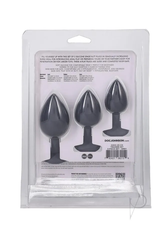 A Play Silicone Trainer Set Gray APlay Anal