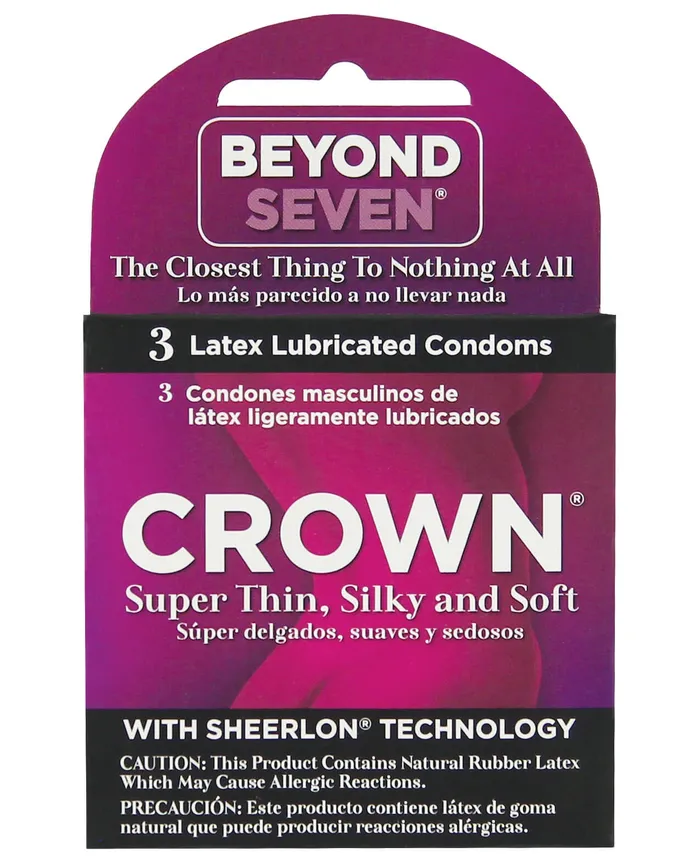 Beyond Seven Crown Condoms 3 pk Castle Megastore Vibrators