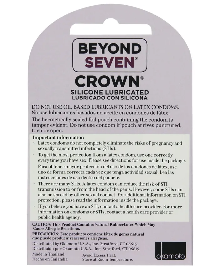 Beyond Seven Crown Condoms 3 pk Castle Megastore Vibrators