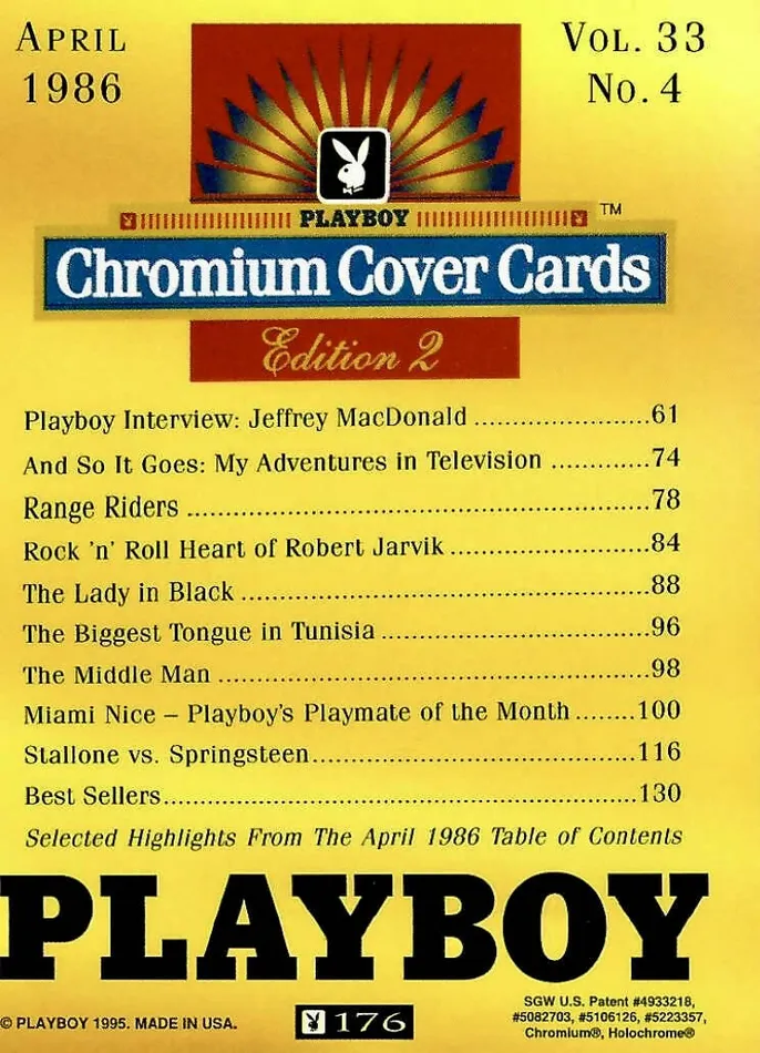 Couples Greenthunderbirds Cards Playboy Chromium Cover Edition 2 176