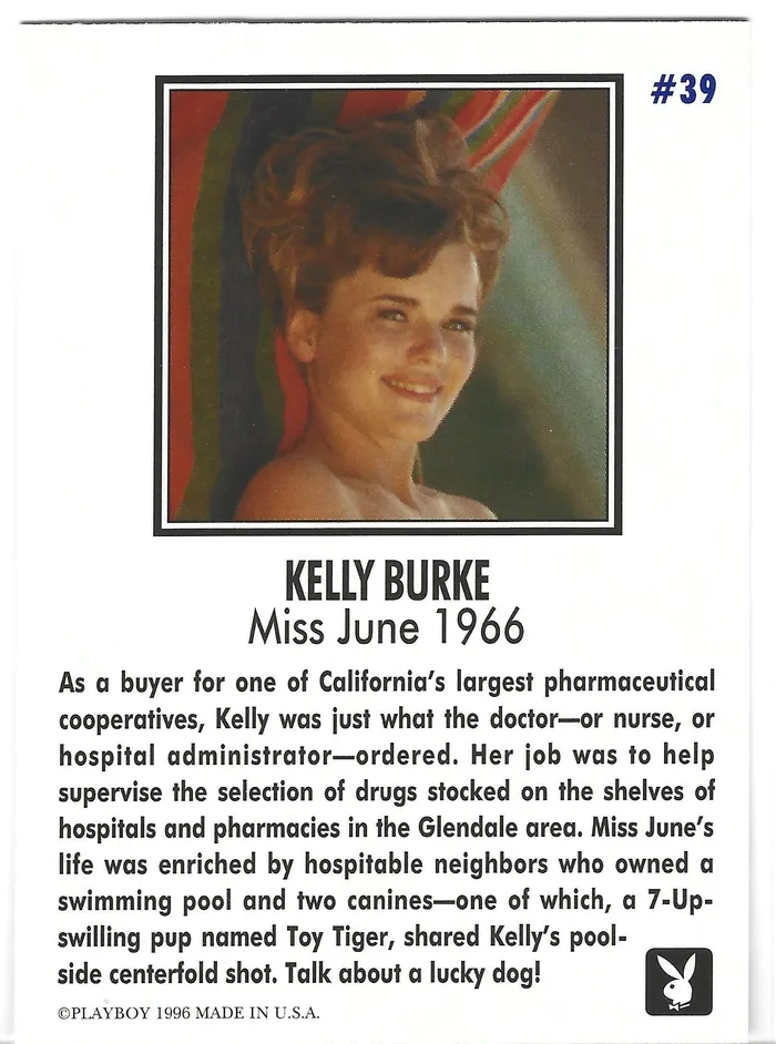 Dans Cards Couples Playboy Centerfolds June Edition Kelly Burke Card 39 Dans Cards Couples Playboy Centerfolds June Edition Kelly Burke Card 39