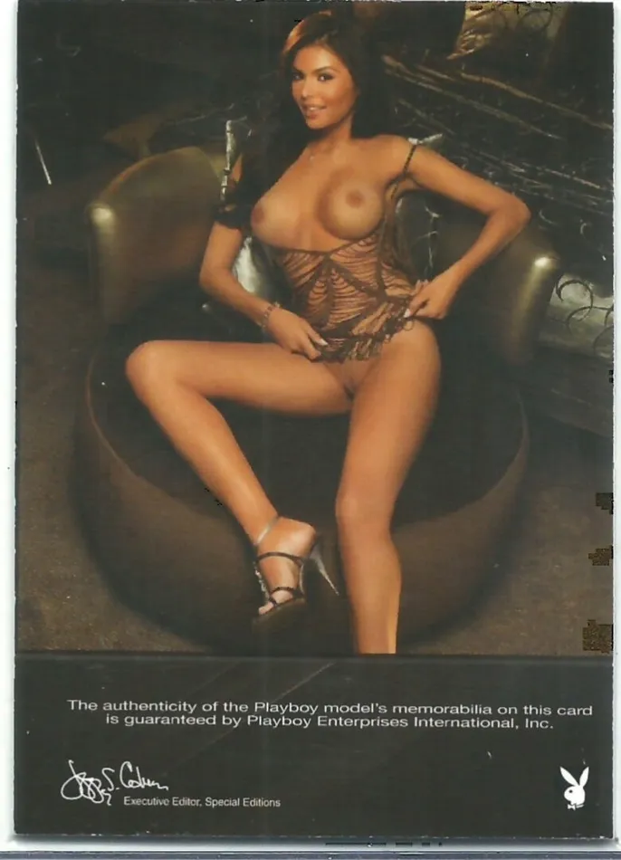 Dans Cards Vibrators Playboy Voluptuous Vixens Sasha Bonilova Pink Foil Memorabilia Card