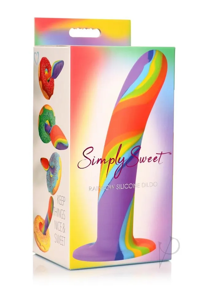 Dildos Simply Sweet Rainbow Silicone Dildo Simply Sweet