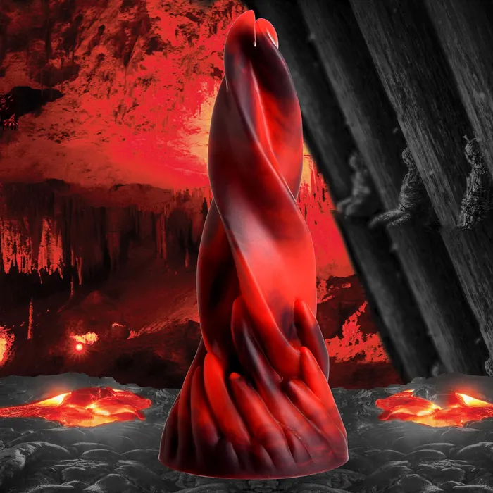 Female Sex Toys XR Brands Hell Kiss Twisted Tongues Dildo