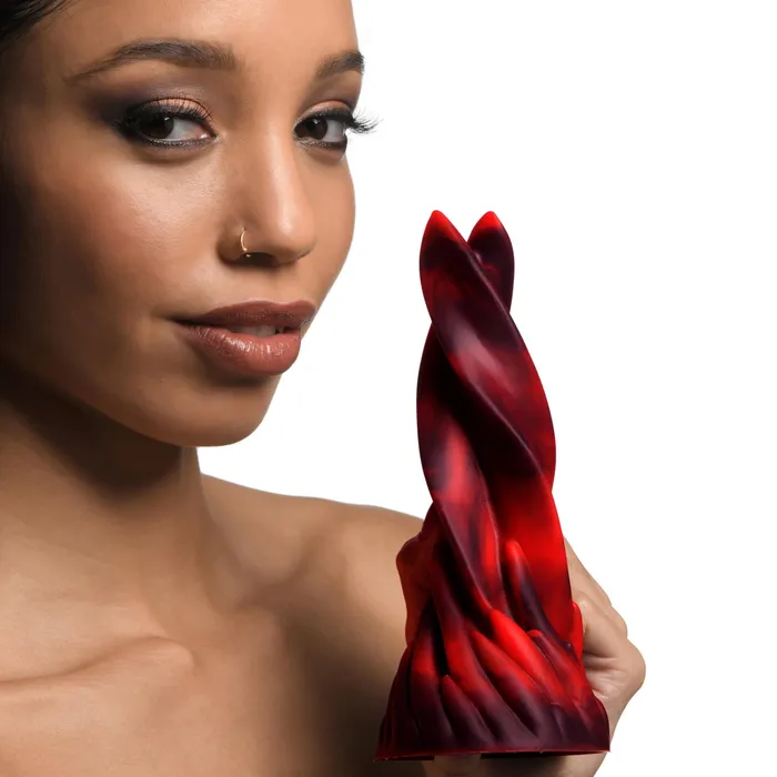 Female Sex Toys XR Brands Hell Kiss Twisted Tongues Dildo