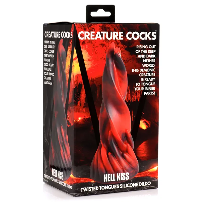 Female Sex Toys XR Brands Hell Kiss Twisted Tongues Dildo