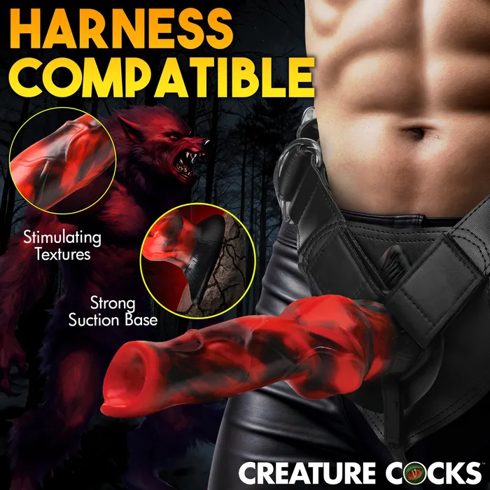 Female Sex Toys XR Brands Vibra Beast Vibrating Silicone Dildo